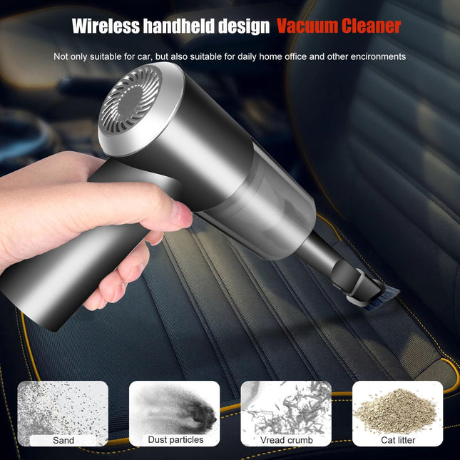 Cordless Handheld Vacuum Cleaner, High Power Rechargeable Mini Portable Vacuum For Home, Office And Car Cleaning Black