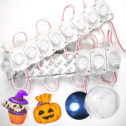 LED Module, LED Module Light 6000k White 20pcs 10 Ft 1LED 150LM Per LED Module IP65 Waterproof Replacement Light for Advertising Signs with Tape Adhesive Backside (White Light)