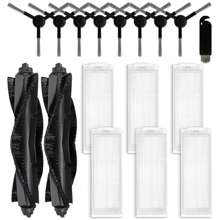 Parts Compatible With Robot Vacuum Cleaner Wvcr200S Accessories, 2 Main Brushes, 6 Hepa Filters, 8 Side Brushes Attachment Spare Pack