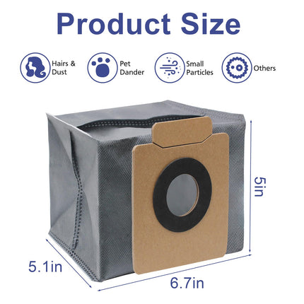 10 Pack Vacuum Bags For Eufy Clean X8 Pro X10 Pro Omni Robot Vacuum, Large Capacity Disposable Bag