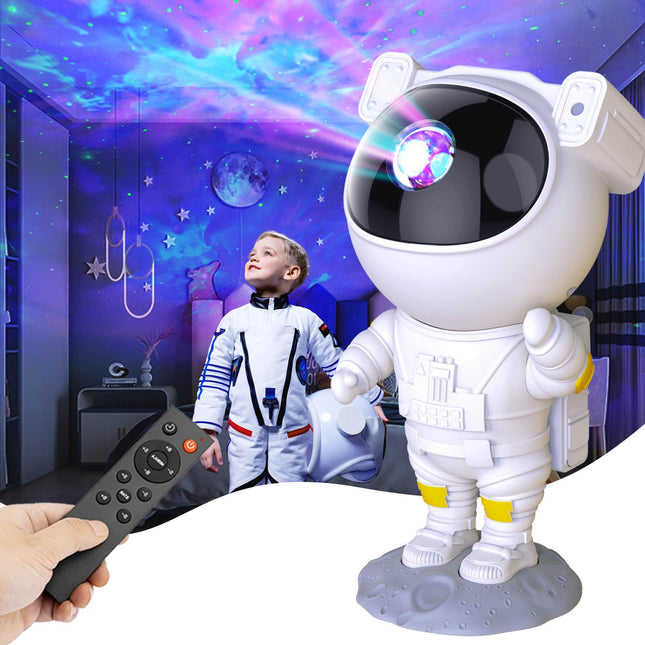 Astronaut Galaxy Projector Light - Robot Projector with Timer and Remote, Night Light for Kids Room Decor, Christmas, Birthdays, Valentine's Day