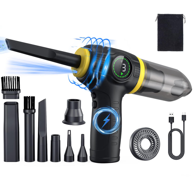 Air Duster, Perfect For Compressed Air Canisters, Keyboard Cleaner, Computer Cleaner, Cordless Air Duster, Up To 160,000 Rpm, 9000Mah Duster