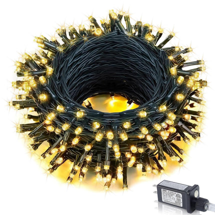 100FT 300 LED Christmas String Lights Outdoor Tree Lights Green Wire Twinkle Lights for Bedroom with 8 Modes Memory Function & Timer Plug in Xmas Decorations Holiday Indoor Decor Warm White