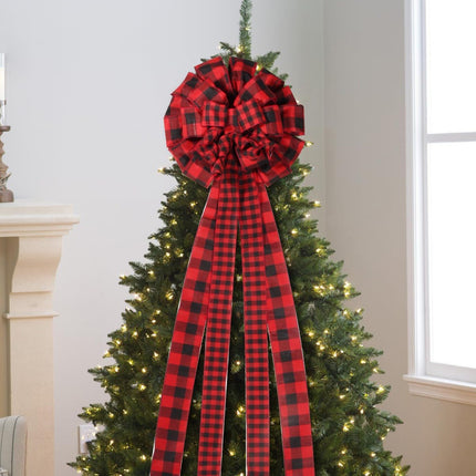 Christmas Tree Topper Wreath Bow Rustic Jute Bows Christmas Wreath Ornament Bow Pre-Tied Burlap Bows for Wedding Holiday Birthday Party Decoration