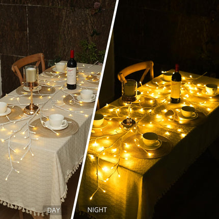 Enchanted Willow Vine Lights with Remote, Christmas Swags Decorations Indoor Room Decor with 40 Clips, 20 Branches 160 LEDs Lighted Willow Vine Lights for Walls Bedroom Home Decor
