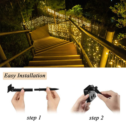 Mocalido 2 Pack Total 80FT Solar String Lights for Outside, 240 LED Outdoor String Lights Solar Powered, IP65 Waterproof Christmas Fairy Tree Light with 8 Modes, Warm White
