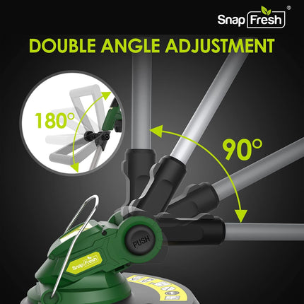 SnapFresh Cordless String Trimmer - Electric Trimmer Battery Powered, 20V Weed Eater with Battery & Charger, Weed Trimmer for Multi-Angle Adjustment Cutting, Lightweight Lawn Trimmer for Mowing