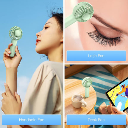 Mini Fan, Mini Handheld Fan, Small Cute Design Portable Fan With 3 Powerful Wind Speed, Battery Operated, Usb Rechargeable, 9 Hou