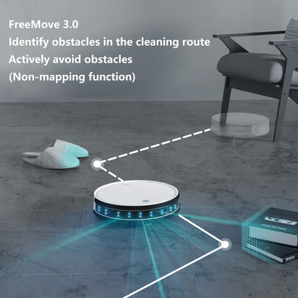 Okp Robot Vacuum Cleaner, 2500Pa Strong Suction, Work With Alexaapp, 120Mins Runtime, Quiet And Small Robotic Vacuum For Pet Hair, Low Pile Carpet, Hard Floor