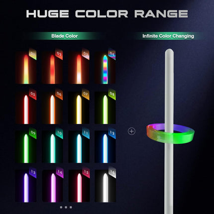 DAMIENSABER Upgrade Xenopixel 3.0 Motion Control Smooth Swing Light Sabers with 34 Sound Fonts Infinite Color and 16 RGB Fast Color Changing, More Sensitive Light Sabers for Adults
