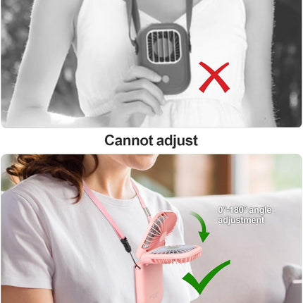 FColor Mini Handheld Fan Portable Personal Fan Rechargeable Mini Fan Usb Operated Cooling Fan Folding Power Bank Neck Travel