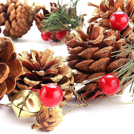 Christmas Garland with Lights,Red Berry Pine Cone Garland,6.56FT 20 LED Battery Operated Christma Garland String Lights,Xmas Decor for Home Table Fireplace Mantel Christmas Decorations