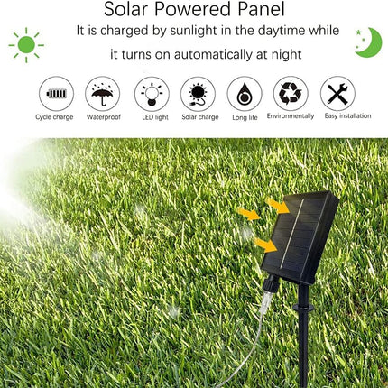 220 LED Solar Firefly Bunch Lights, 8 Flashing Modes, Fairy Copper Wire Waterproof String Lights, Decorative Vine Solar Watering Can Lights, Outdoor Garden Tent Christmas Decor (Warm White)