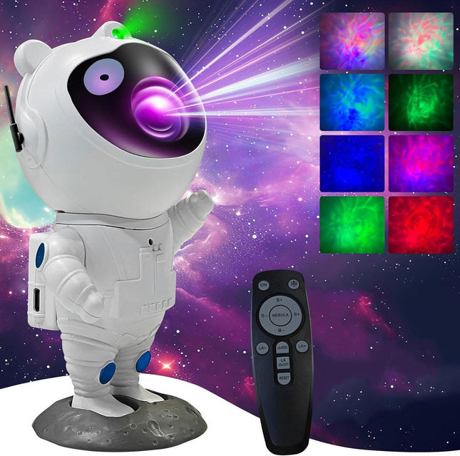 Astronaut Galaxy Projector Space Star Projector Night Light,360° Adjustable Cute Panda Astronaut Galaxy Projector Lights Starry Nebula Ceiling LED Lamp for Bedroom Home Kids Room Decor Aesthetic