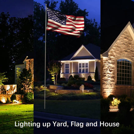 LED 20W Outdoor Spotlight Flag Light 120V White Waterproof Landscape Spotlights Plug-in Christmas Spot Lights for Yard House Tree Decoration Lighting
