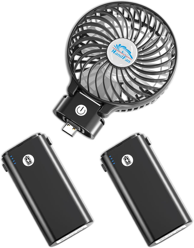 Handfan 10400Mah Portable Handheld Fan, Battery Operated Rechargeable Fan, Foldable Mini Personal Fan, Cooling Hand Fans