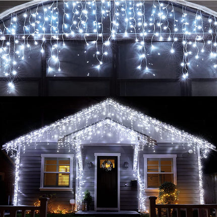 Led Christmas Lights Outdoor Christmas Decorations Hanging Lights 400LED 8 Modes 75 Drops, Outdoor Indoor Fairy String Lights for Christmas Party, Holiday, Wedding Decorations (CoolWhite)