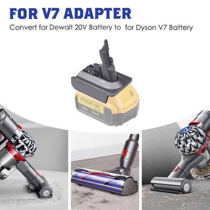 For Dyson V7 Battery Adapter For Dewalt 20V Battery Convert To For Dyson Sv11 V7 Animal Cordless Stick Vacuum Cleaner Handheld Vacuum Converter Only Dw20V7 Adapter