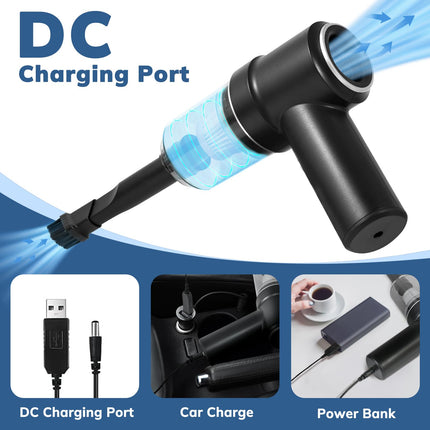 Handheld Car Vacuum Cleaner, Mini Car Vacuum Rechargeable, 9000Pa 120W High Power, 2 In 1 Air Duster With Led Light, Portable Vacuum Cleaner For Car, Home, Office, Pet