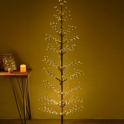 Snokip LED Warm Tree 7FT/736LED Warm White Fairy Lights, Lighted Trees for Indoor Outdoor Home Thanksgiving Christmas Holiday Decoration