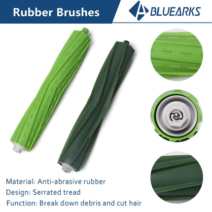 26 Parts For Irobot Roomba I7 I7+ I3 I3+ I4 I4+ I5 I5+ I6 I6+ I8 I8+ J7 J7+Plus J8 J8+ E5 E6 E7 Robot Vacuum Accessories, 2 Rubber Roller 8 Filters 8 Side Brushes 8 Vacuum Bags