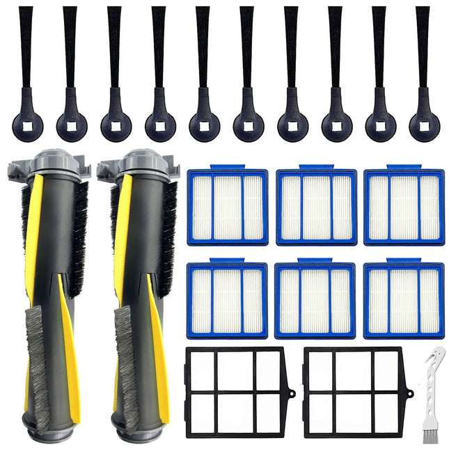 Accessories Kit For Shark Iq Rv1001Ae, Shark Av911S Ez, Av1010Ae Rv1000 Rv1001 Av970 Av993 Av1002Ae Ur1000Sr Ur1005Ae Robot Vacuum Cleaner,2 Main Brush,6 Filters,10 Side Brushes,2 Pre Filter