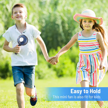 Charmp Portable Handheld Fan, Small Personal Fan With Rechargeable Battery Small Fan With 3 Speeds Hand Fan For Outdoor Camping