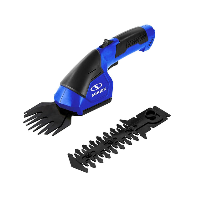 Sun Joe HJ604C-SJB-P2 2-in-1 Cordless Grass Shear + Hedger, 7.2 V (Blue)