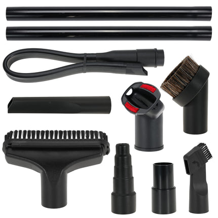 Frtzal 10Pcs Black Vacuum Cleaner Accessories, Vacuum Hose Adapters And Flexible Crevice Tool For 114 Inch And 138 Inch Vacuum Cleaners Hose Set