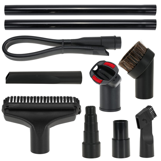 Frtzal 10Pcs Black Vacuum Cleaner Accessories, Vacuum Hose Adapters And Flexible Crevice Tool For 114 Inch And 138 Inch Vacuum Cleaners Hose Set