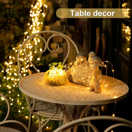 JMEXSUSS 2 Pack Fairy Lights Battery Operated with Remote, Total 400 LED 132ft Battery Powered Christmas String Lights, Twinkle Fairy Lights for Christmas Tree Bedroom Indoor Outdoor Decor, Warm White