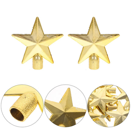 Gadpiparty 20Pcs Christmas Tree Topper Xmas Tree Star Treetop for Holiday Table Top Christmas Tree Decorations Ornaments 6cm Golden