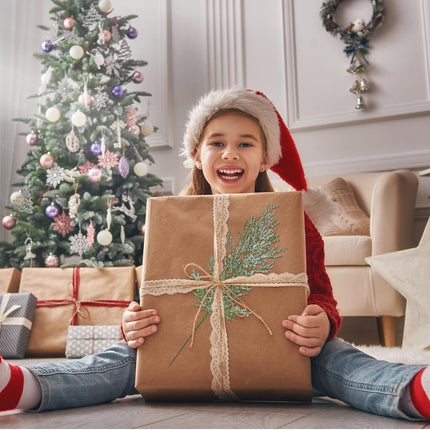 Lyrow 96 Pcs Christmas Snowy Artificial Pine Needles Branches Twigs Fake Pine Picks Fake Tree Branches Faux Pine Sprigs Greenery Stems for Holiday Garden DIY Crafts Wreaths Garlands Party Decorations