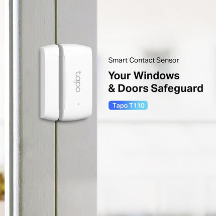TP-Link Tapo Door Sensor Mini, REQUIRES Tapo Hub, Long Battery Life w/ Sub-1G Low-Power Wireless protocol, Contact Sensor, 22mm Wide Gap Allowed, Real-Time Notification, Smart Action (Tapo T110)