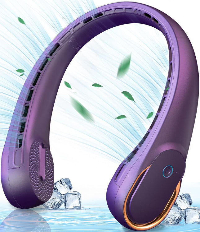 Portable Fan, Neck Fan Mini Handheld Fan, 3 Speeds, Usb Rechargeable, Long Use Time, Battery Operate Small Personal Fan For Women