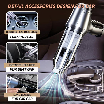 Wireless Handheld Car Vacuum Cleaner, 15000Pa Strong Suction Handheld Vacuum Cordless 3 In 1 Keyboard Vacuum Cleaner, Cordless Portable Mini Vacuum For Car, Home, Office, Pet Hair Cleaning