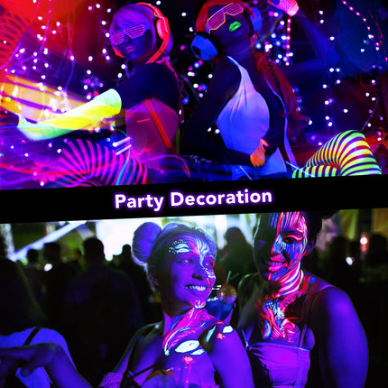 Halloween LED Black Light: 15W Spot Lights Outdoor UV Spotlight for Halloween Christmas 2 PacK 110V Plug-in Blacklight with IP65 Waterproof for Party Body Paint Fluorescent Poster Neon Glow
