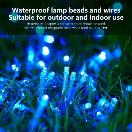 String Lights Fairy Lights 66 Feet 200 LED with Multi Flashing Modes Controller, Waterproof LED Lights Decorations for Bedroom, Wedding, Party, Garden, Patio, Indoor Outdoor Occastions (Blue)