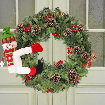 Cute Snowman Christmas Tree Topper Decorations,Unique Fanny Holiday Xmas Hugger Decor for Christmas Tree Wine Curtian Christmas Wreath deocr Christams