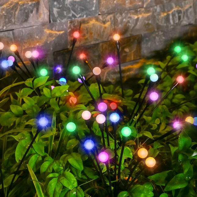 Solar Lights Waterproof 4 Pack, d Solar Swaying Lights, Sway by Wind, Solar Outdoor Lights,Garden Solar Lights for Yard Patio Pathway Garden Decoration,Multicolor