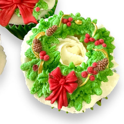 Katy Sue Christmas Wreath Silicone Mold for Christmas Cake Decorating & Christmas Clay Crafts For Use With Fondant, Gum Paste, & Air Dry Clay from Katy Sue Christmas Molds