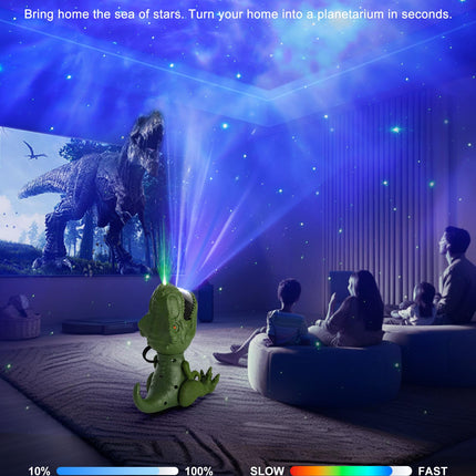 Dinosaur Star Projector Night Light: Galaxy Projector Light for Kids Bedroom Ceiling Decor Christmas （Green）