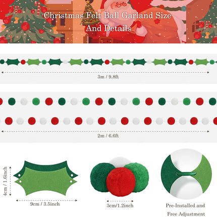 6 Pieces Christmas Burlap Banner Felt Pom Garland Banner Be Merry Bunting Banner Happy Holidays Banner Joy Bunting Banner for Holiday Birthday Anniversary Decoration (Brown)