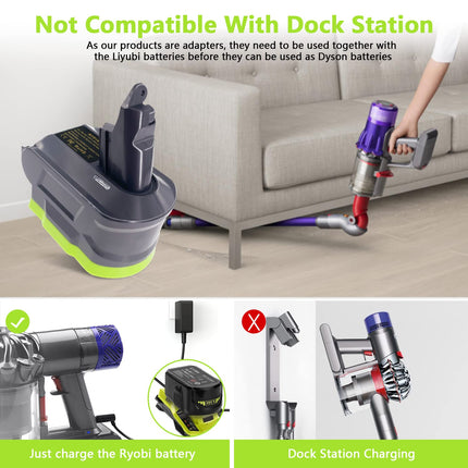 Urun 【d 2In1 Adapter For Ryobi 18V Lithium Battery Convert To For Dyson V78 Handheld Vacuum Cleaner Battery Compatible With V78 Animal V78 Absolute V78 Motorhead Pro V78 Trigger V78