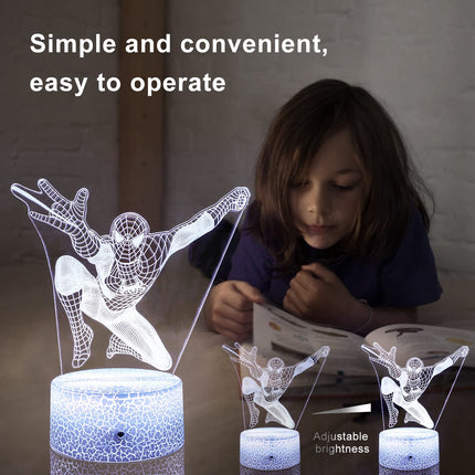Night Light for Kids Cool s 3D Illusion Lamp with 16 Colors Changes with Remote Control Kids Bedside Lamp Toys for 3 4 5 6 7 8 Year Old Boys Christmas Birthday s