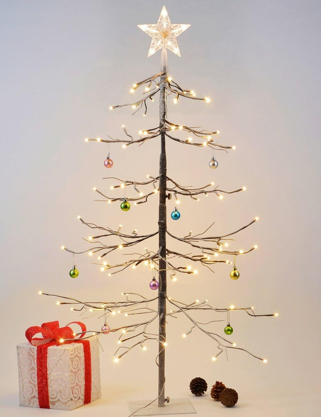 LIGHTSHARE 4FT 112L LED Lighted Tree,Home Festival Party Christmas, Indoor and Outdoor Use, Warm White