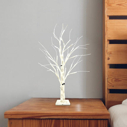 Joiedomi 2 Pack 24" LED Birch Tree, Battery Operated Warm White Tabletop Tree with Timer Light Jewelry Holder Decor for Christmas Thanksgiving Home Party Wedding
