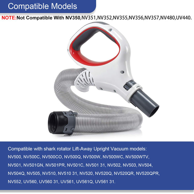 d Shark Rotator Hose Handle Compatible For Shark Rotator Pro Liftaway Nv500, Nv501, Nv502, Nv503, Nv504, Nv505, Nv510, Nv520, Nv552, Uv560 More Models, Replaces 1245Fc500 Red