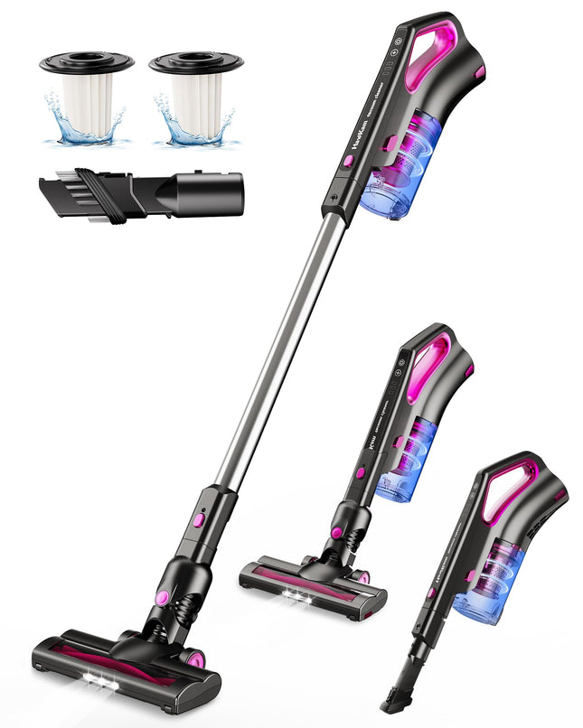 Cordless Vacuum Cleaner With 2200Mah Detachable Battery, Telescopic Wand, 7 In 1 Lightweight Stick Vacuum, Rechargeable Electric Broom, Vshaped Antitangle Roller Brush For Home Pet Hair Hard Floor