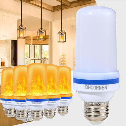 LED Flame Effect Light Bulbs - Halloween Decorations Outdoor Light Bulbs,E26/E27 Base Christmas Flickering Light Bulbs Outdoor Halloween Deco Indoor Night Fire Light Bulb (Orange 6 Pack)